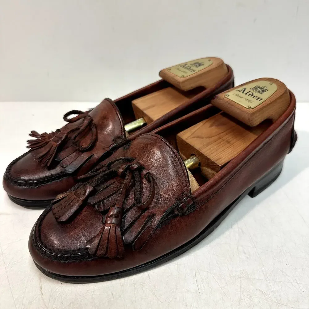 NEW HEELS Rancourt & Co. x Polo Ralph Lauren Tassel Loafer Bench Made USA 8 D